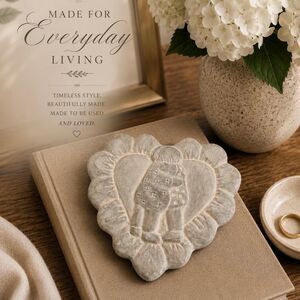 Isabel Bloom Art Heart Sculpture: Vintage Concrete Hugging Children Statue - Hom